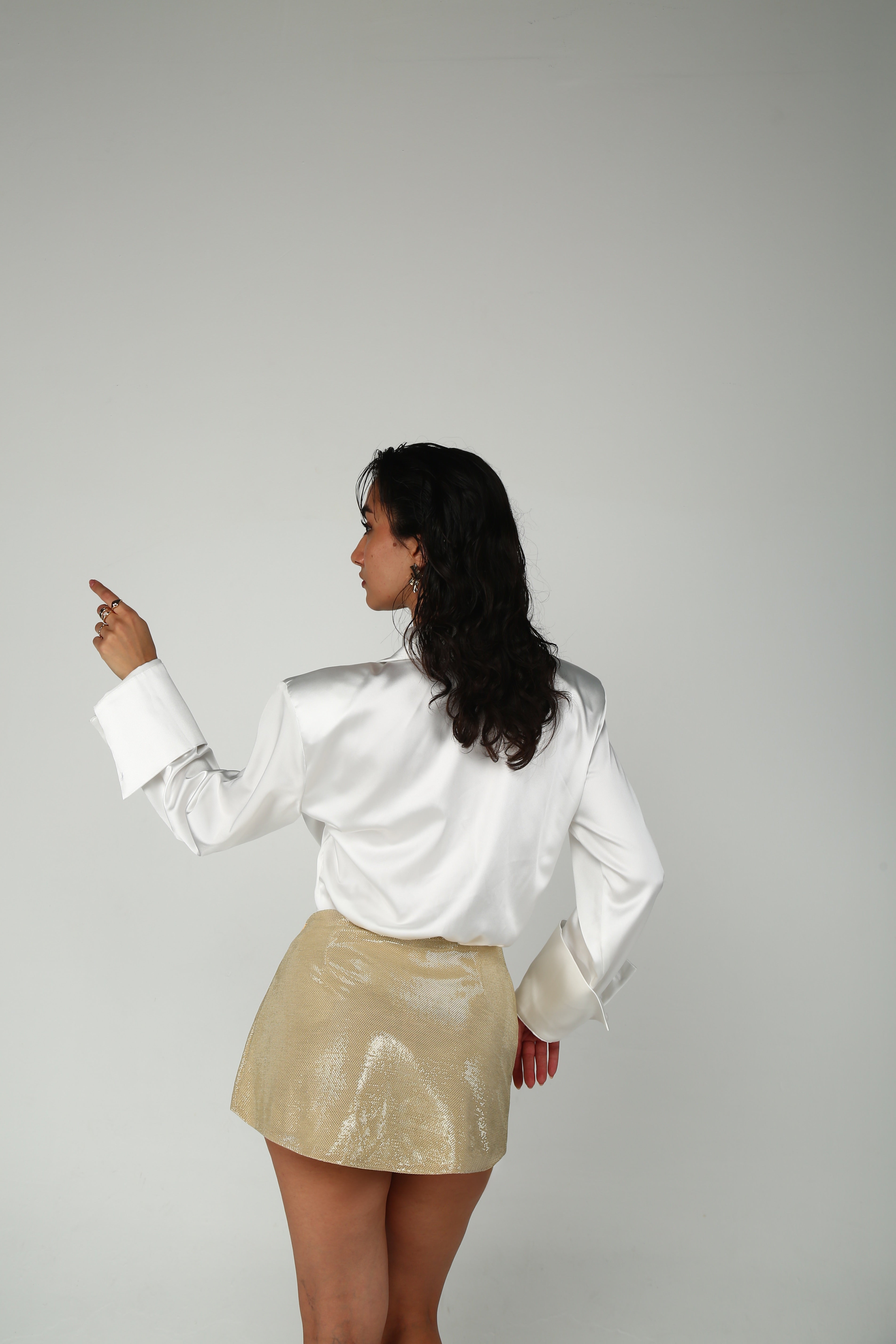 LYRA GOLD BUCKLE SKIRT