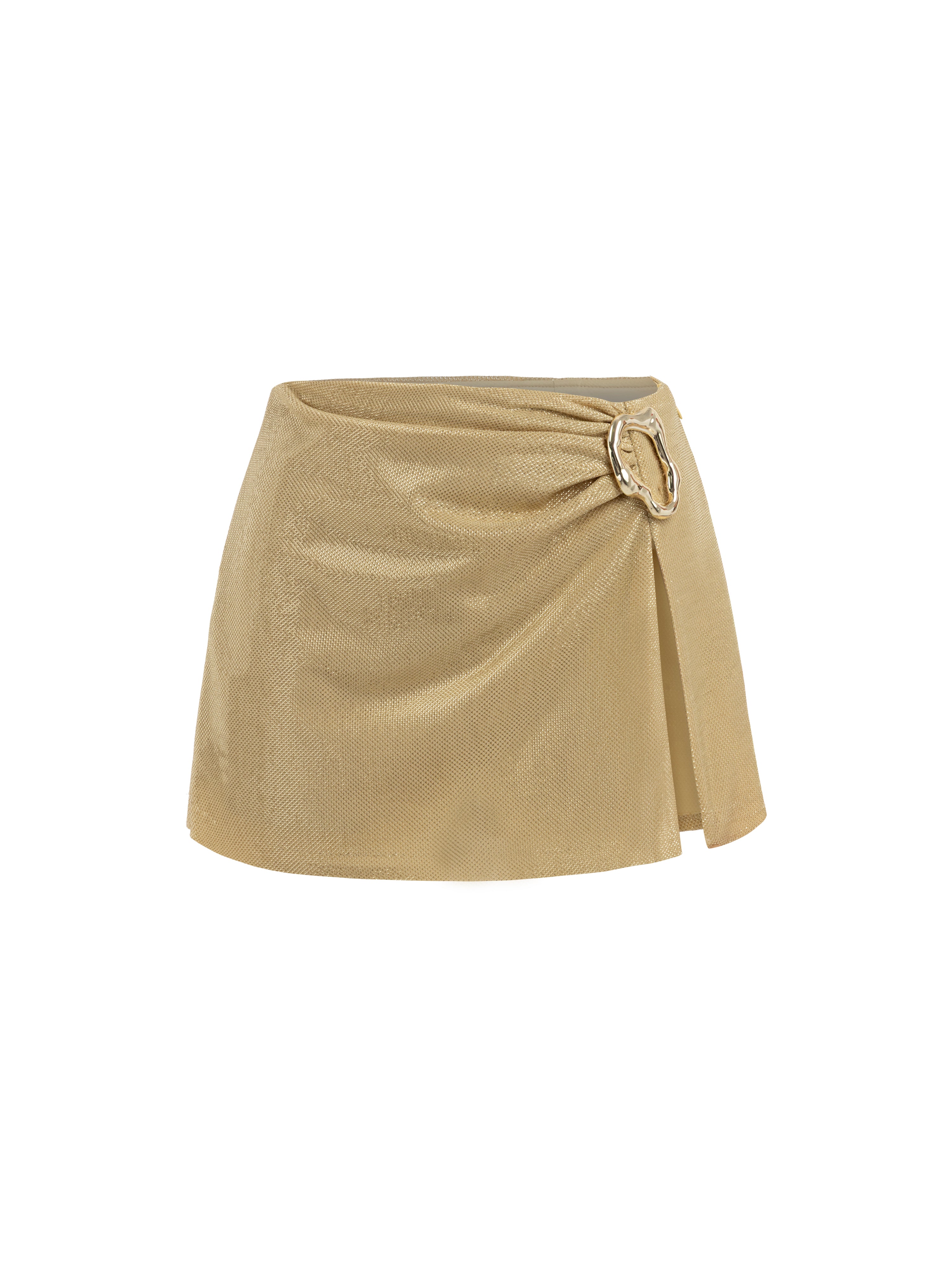 LYRA GOLD BUCKLED SKIRT